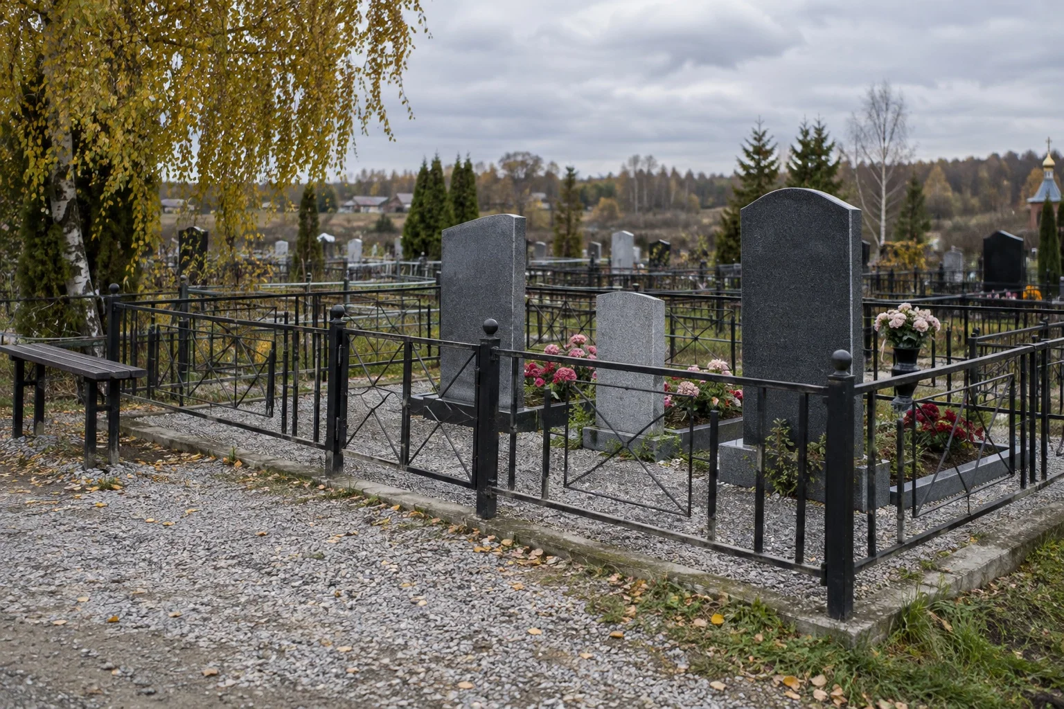 Обычное семейное захоронение.